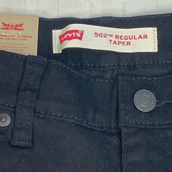 Levi’s 502™ TAPER LEVI’S® FLEX MEN'S JEANS W 28 L 30 BLACK - Picture 9 of 10
